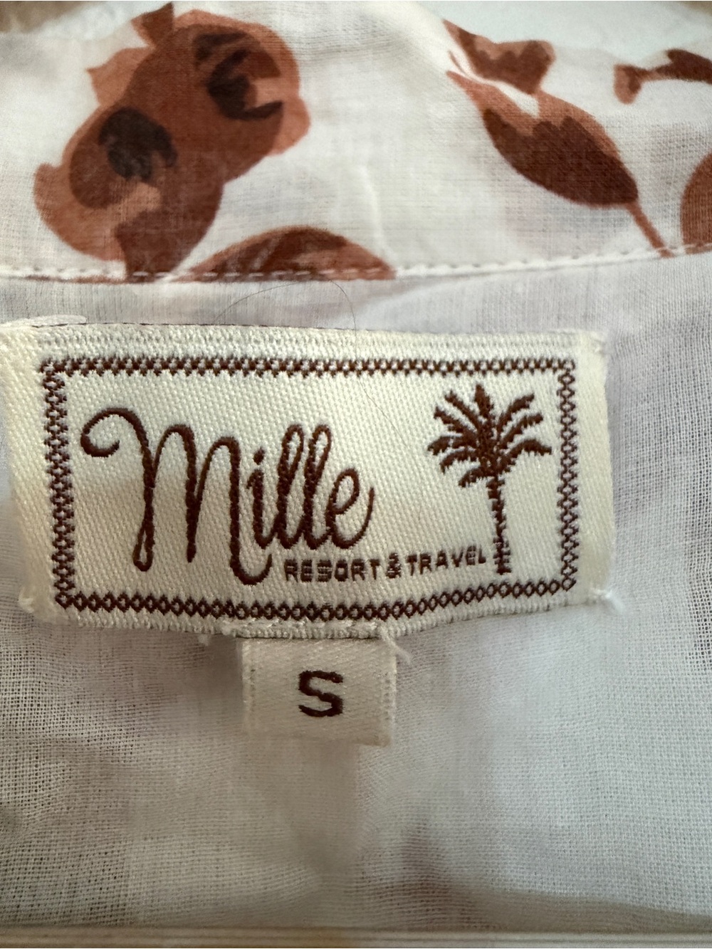 Tuckernuck MILLE Cream Maxi Dress with Rust Floral Print Size small - Picture 5 of 14